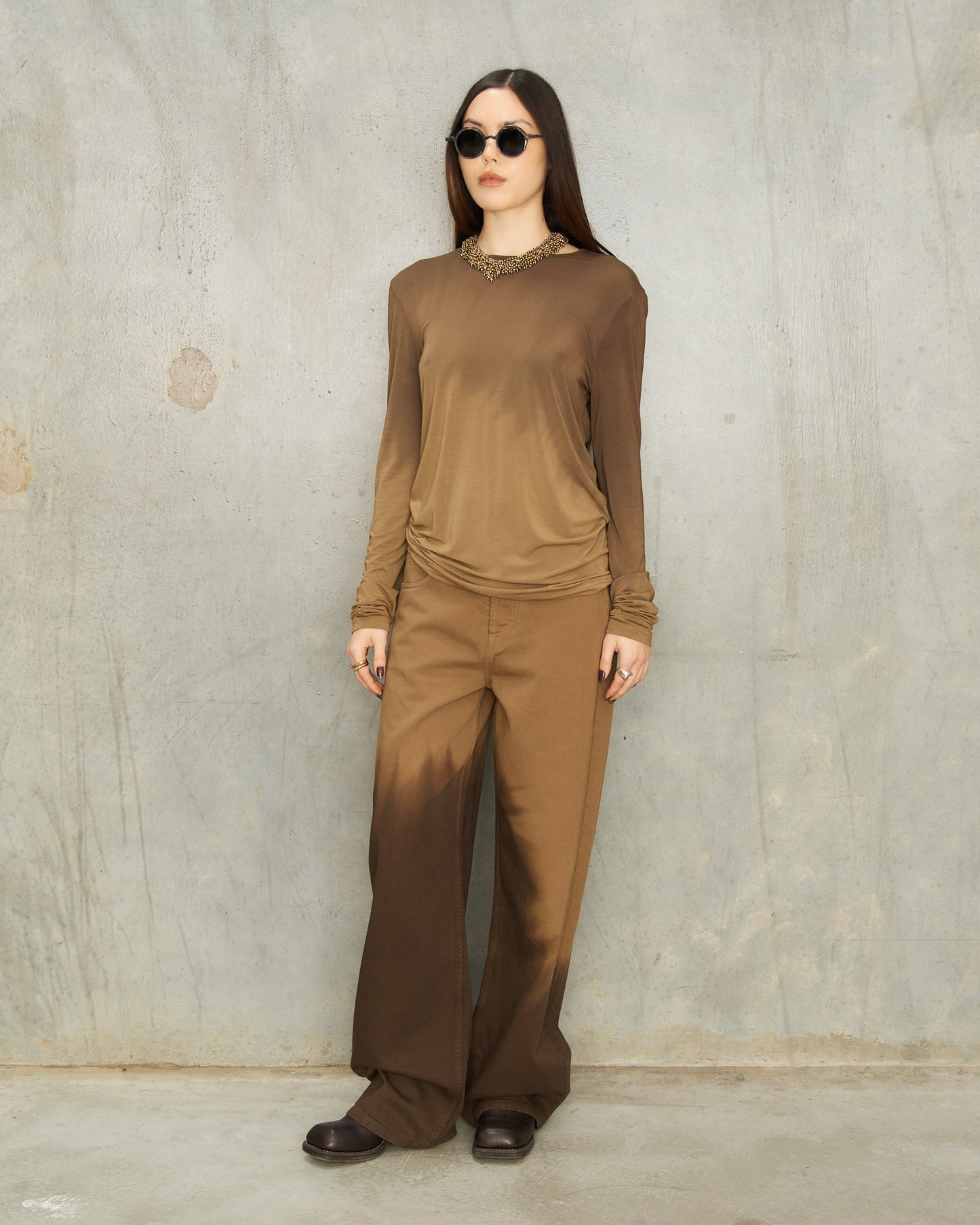 Olive Dip Dyed Phyllis Pants