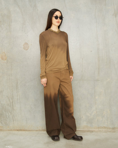 Olive Dip Dyed Ti Top