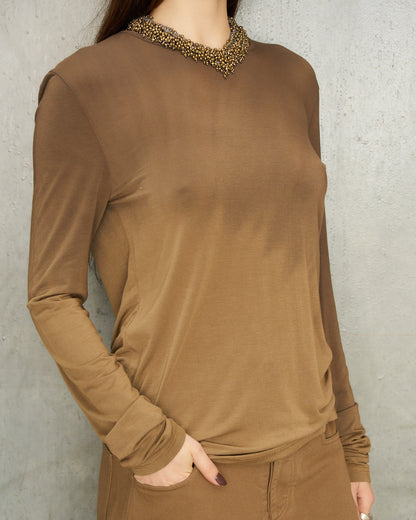 Olive Dip Dyed Ti Top