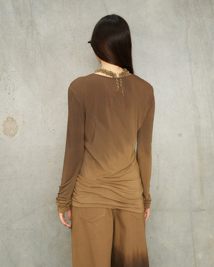 Olive Dip Dyed Ti Top