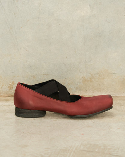 Red Leather Ballet Shoes