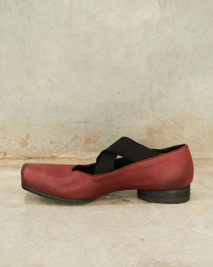 Red Leather Ballet Shoes