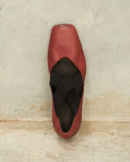 Red Leather Ballet Shoes