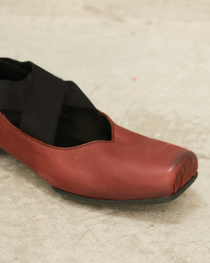Red Leather Ballet Shoes