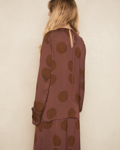 Rose Brown Spot Talley Top