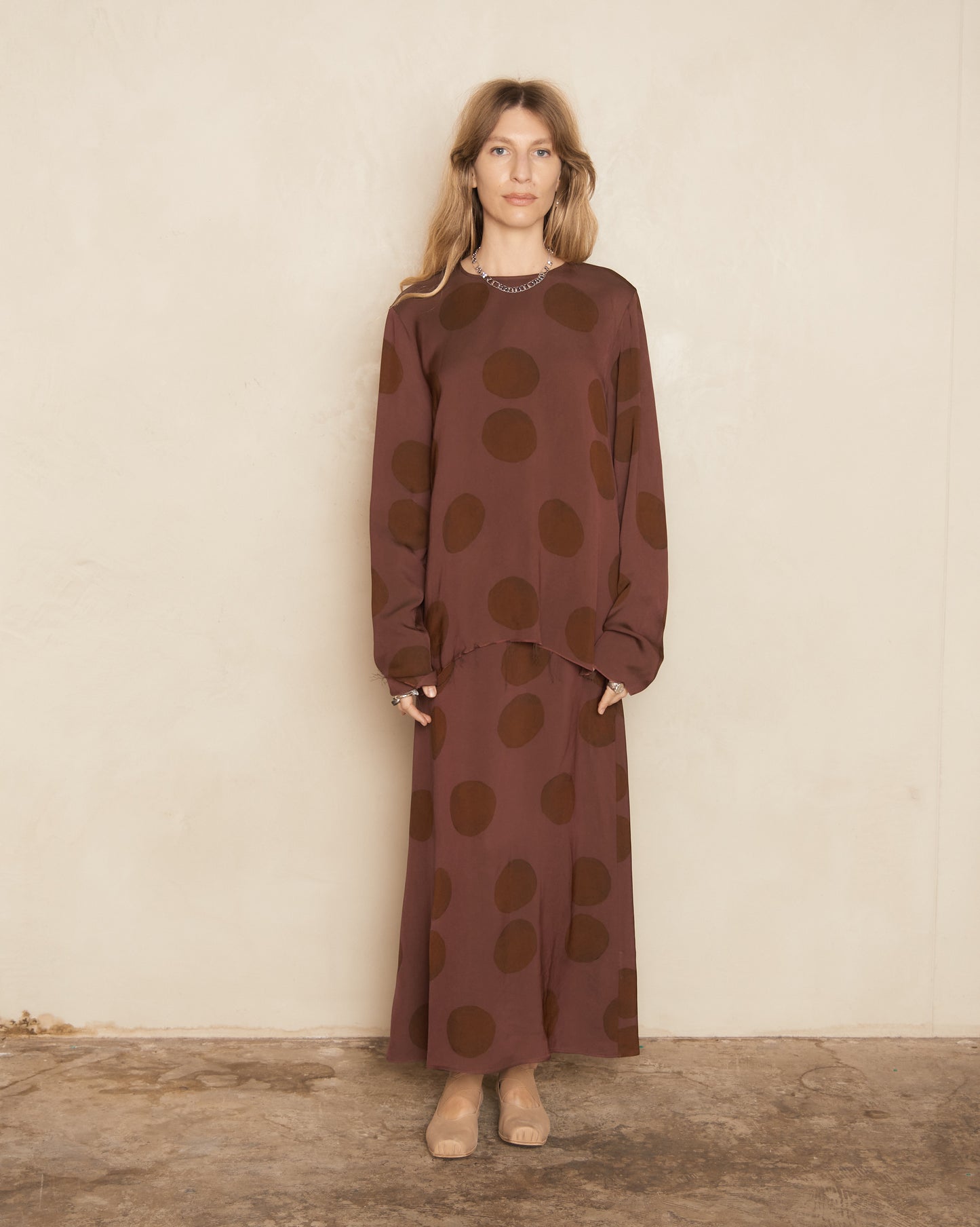 Rose Brown Spot Talley Top