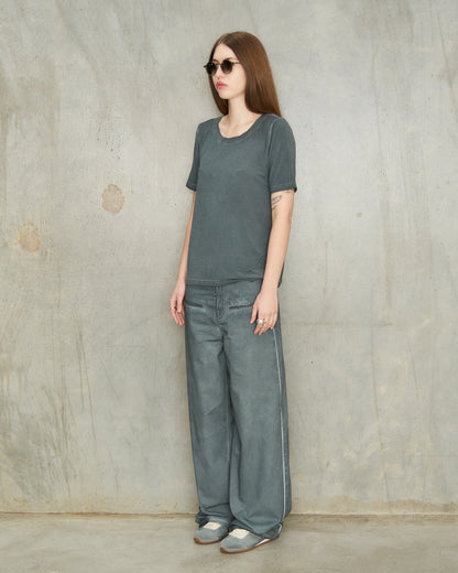 Steel Blue Denim Ball Pants