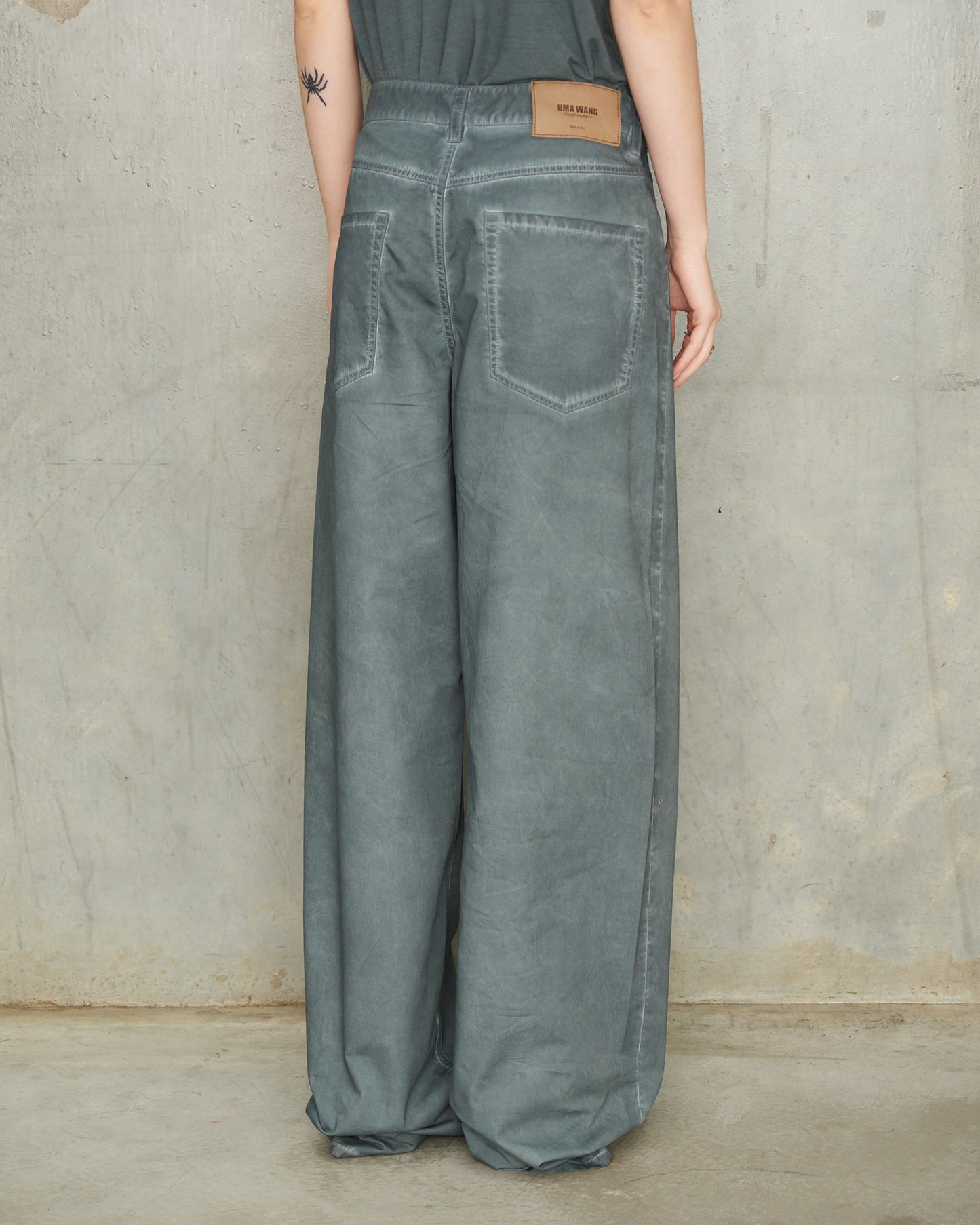 Steel Blue Denim Ball Pants