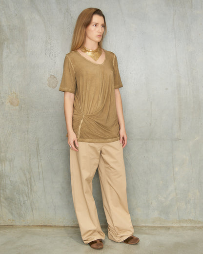 Tan Asymmetric Trap Top