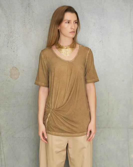 Tan Asymmetric Trap Top