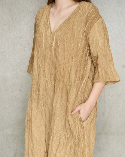 Tan Crinkle Apostle Dress