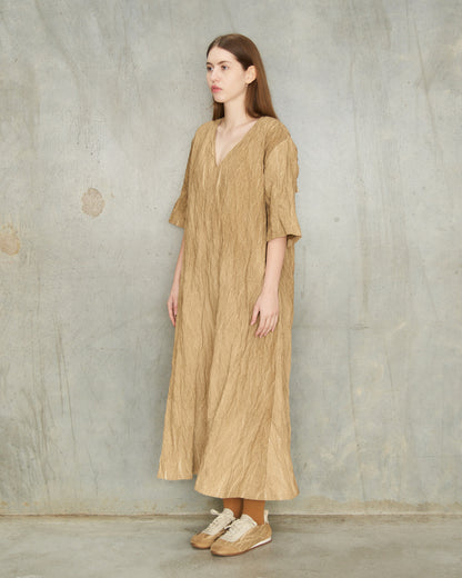 Tan Crinkle Apostle Dress