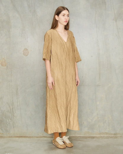 Tan Crinkle Apostle Dress