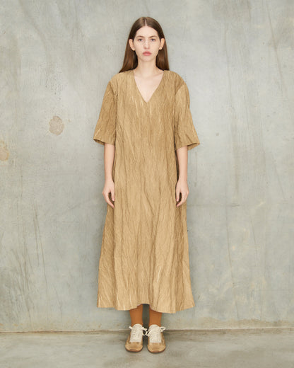 Tan Crinkle Apostle Dress