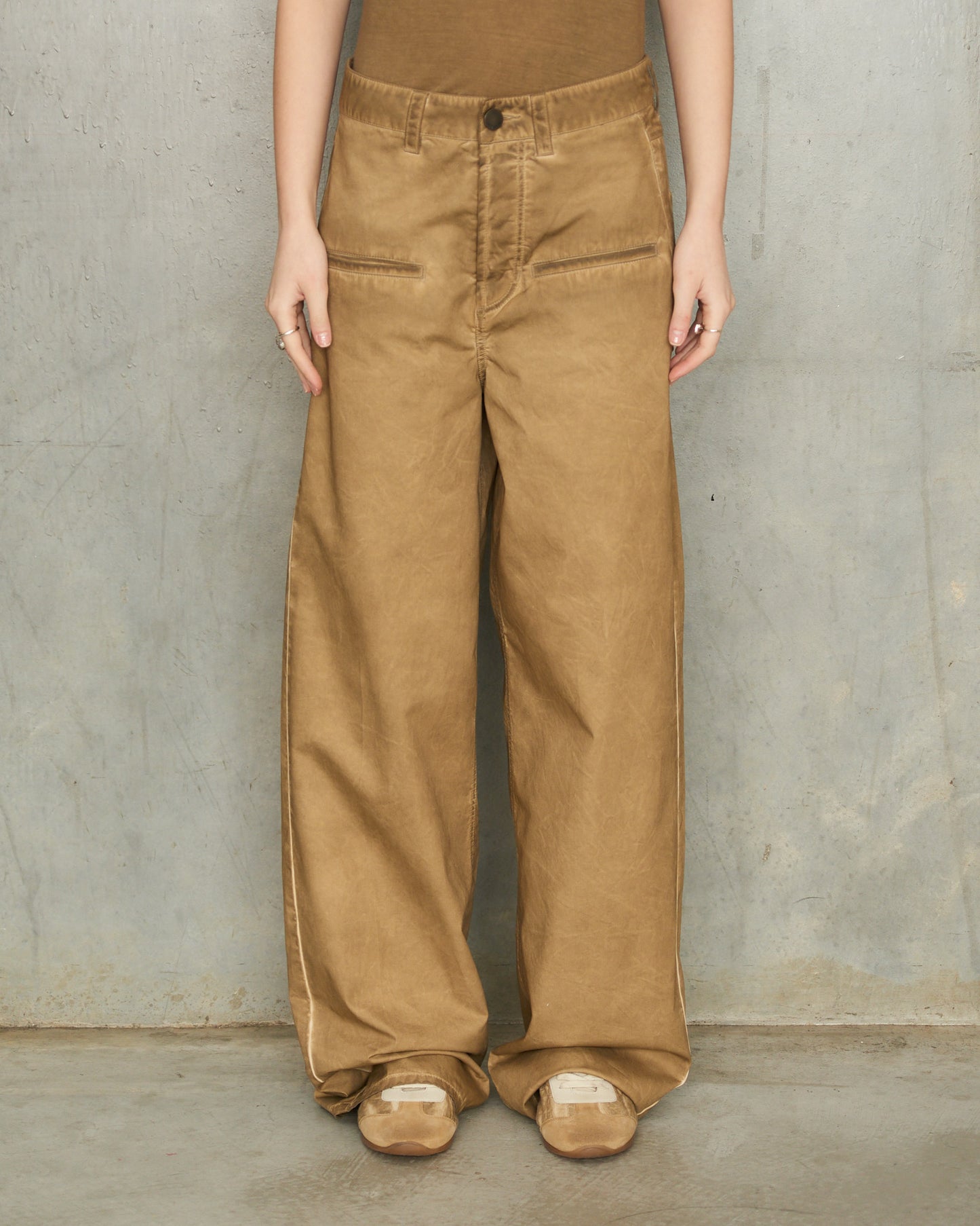 Tan Denim Ball Pants