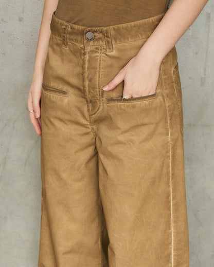 Tan Denim Ball Pants