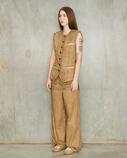 Tan Denim Kirai Vest