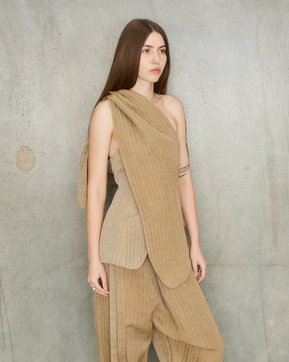 Tan Linen Kaeen Top