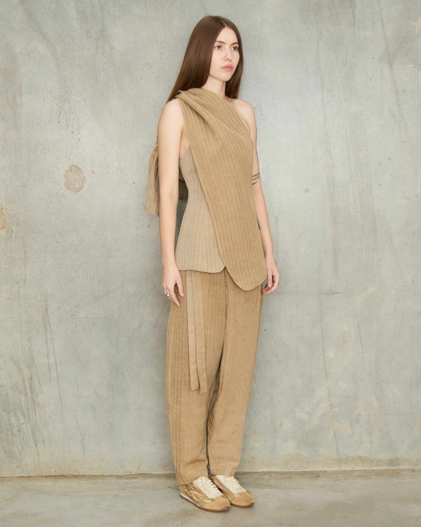 Tan Linen Kaeen Top