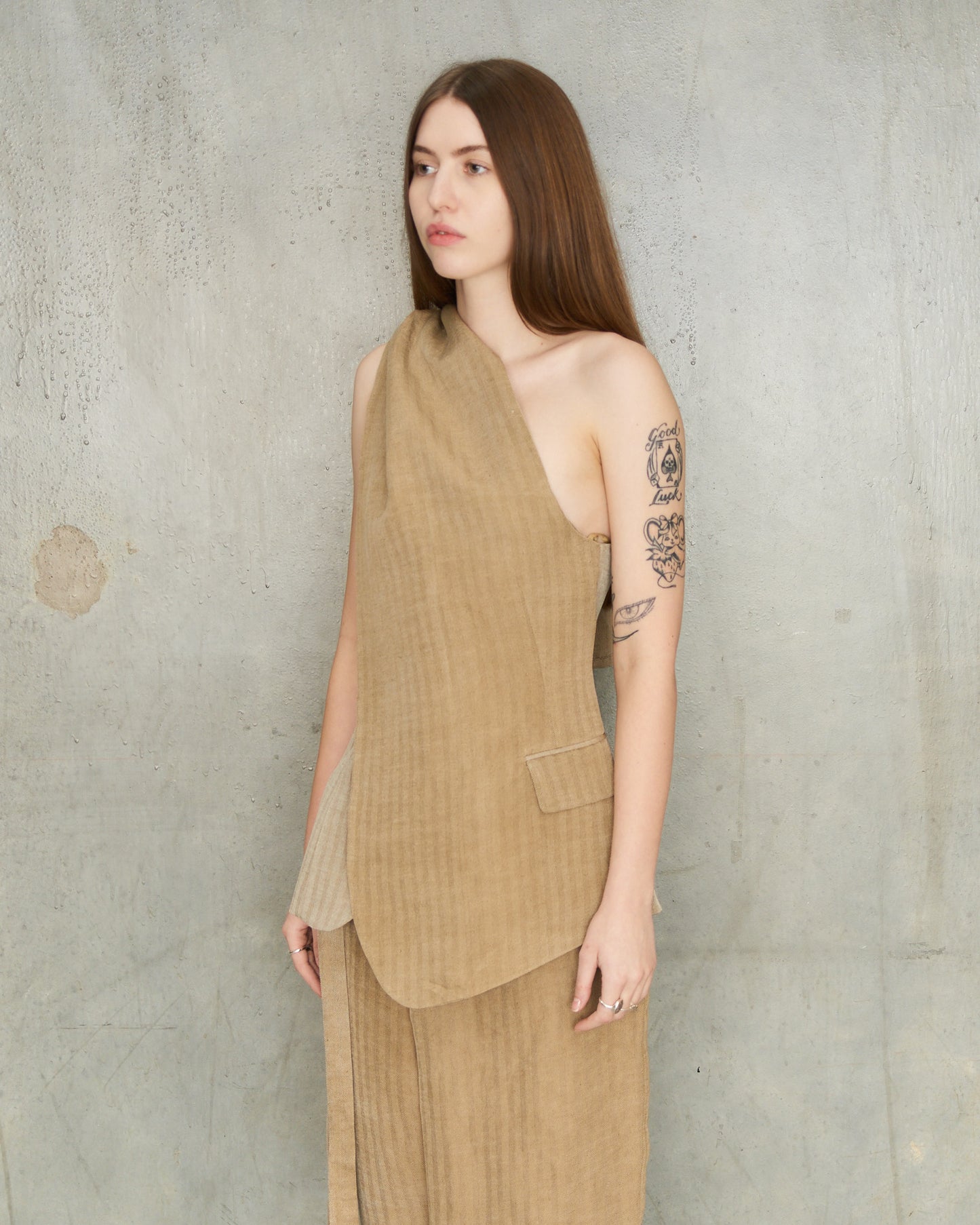 Tan Linen Kaeen Top