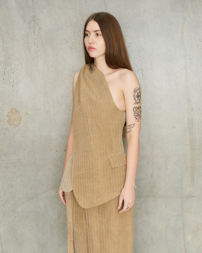 Tan Linen Kaeen Top