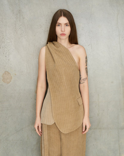 Tan Linen Kaeen Top