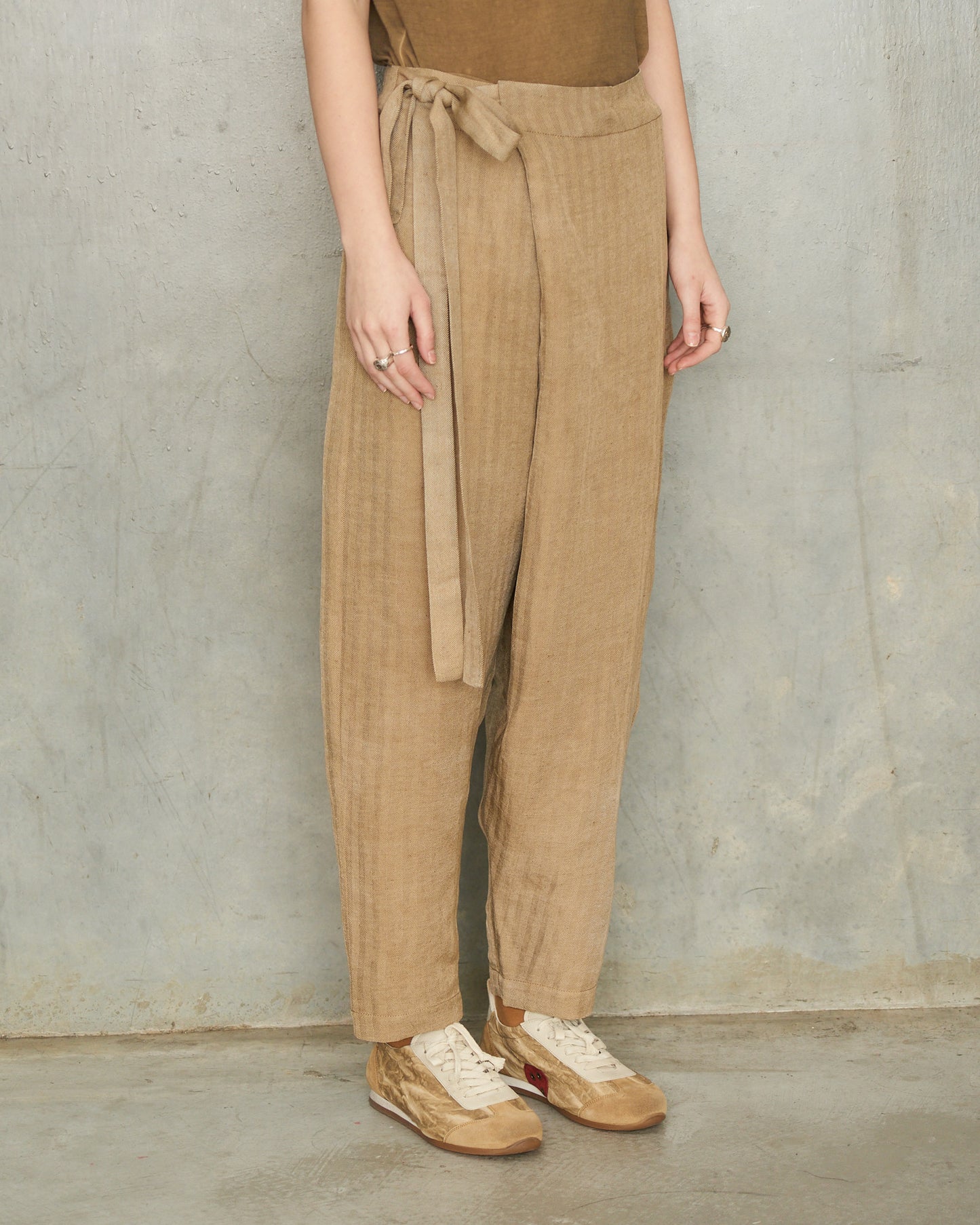 Tan Linen Paetyn Pants