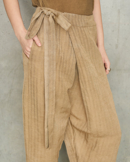 Tan Linen Paetyn Pants