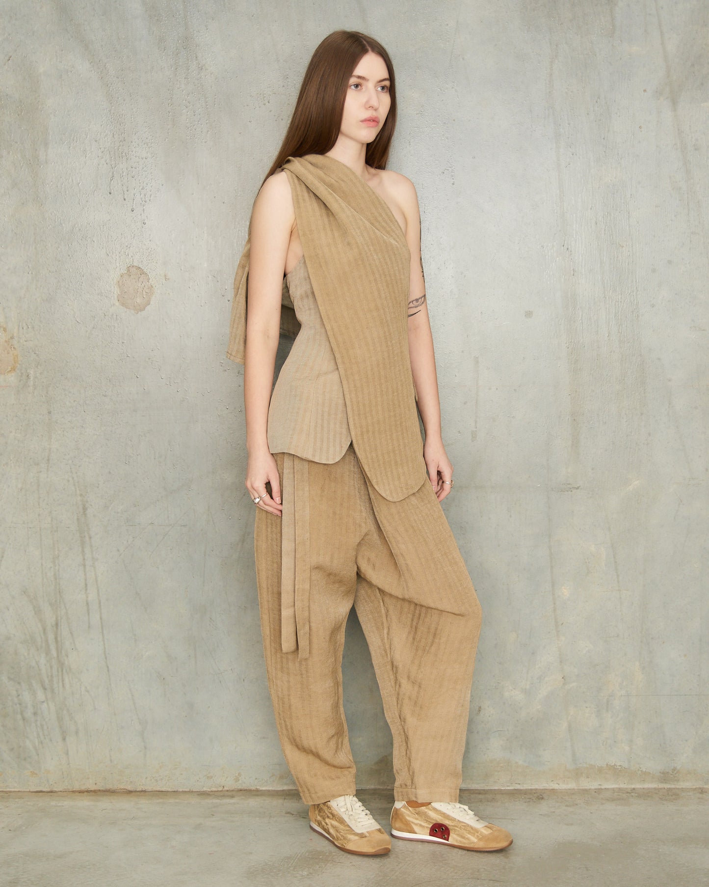 Tan Linen Paetyn Pants