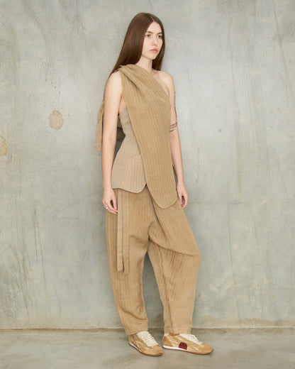 Tan Linen Paetyn Pants