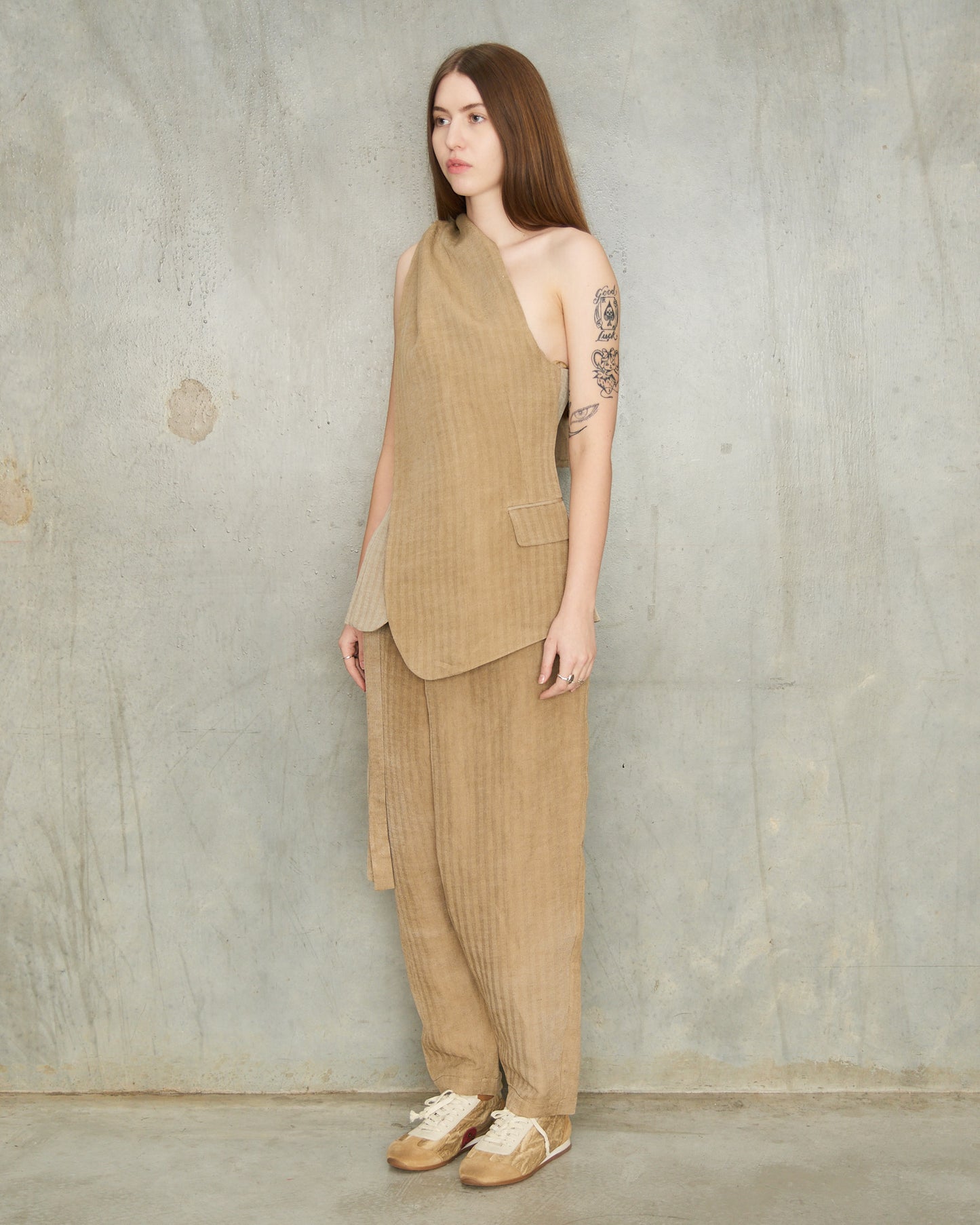 Tan Linen Paetyn Pants