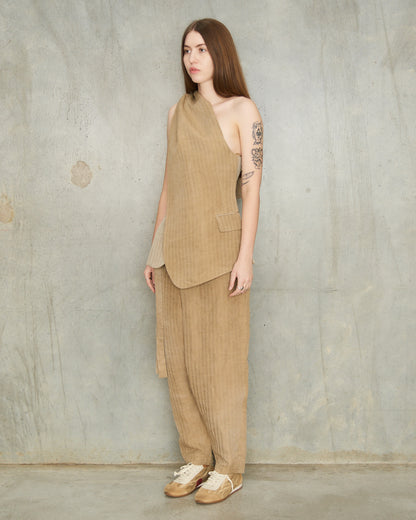 Tan Linen Paetyn Pants