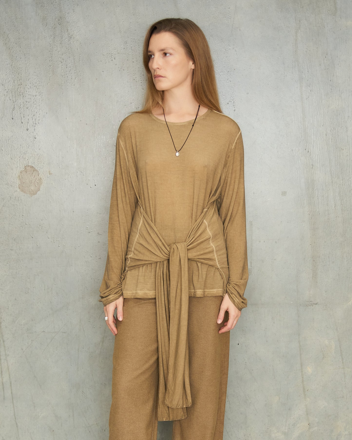 Tan Tie Tibi Top