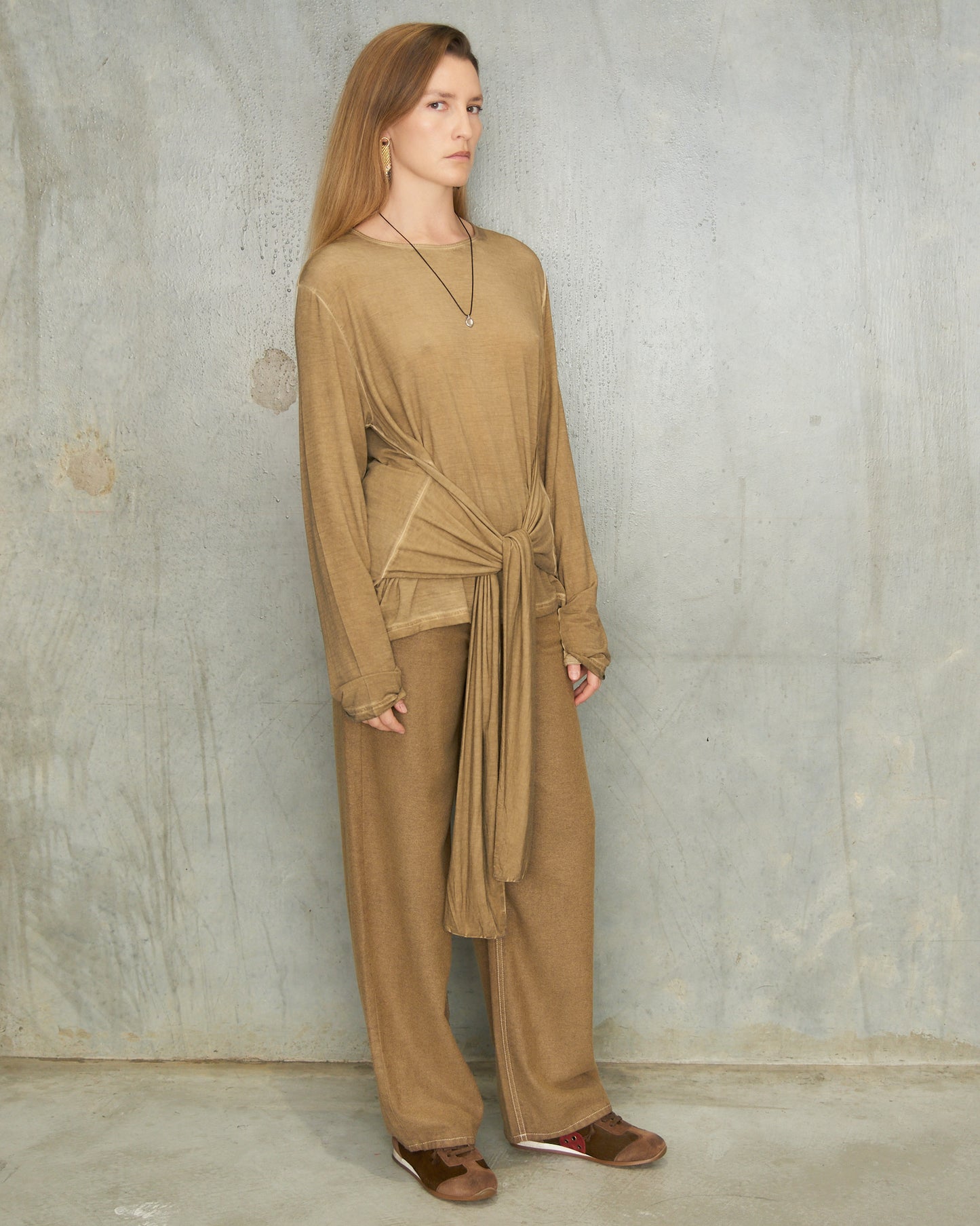Tan Tie Tibi Top