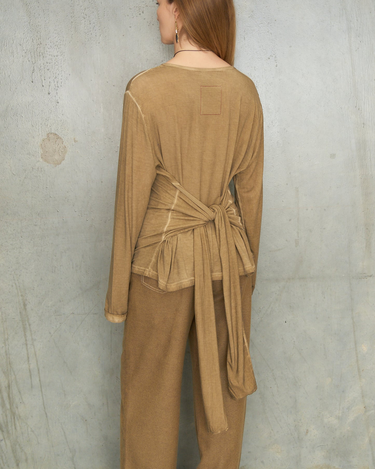 Tan Tie Tibi Top