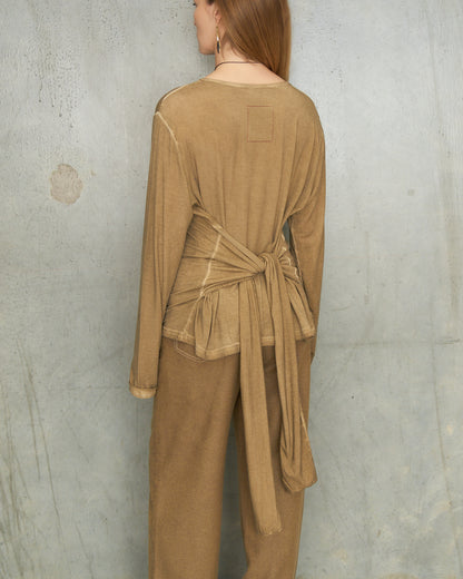 Tan Tie Tibi Top