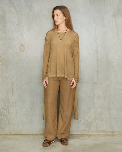 Tan Tie Tibi Top