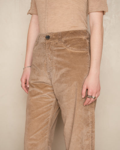 Tan Velvet Tree Pants