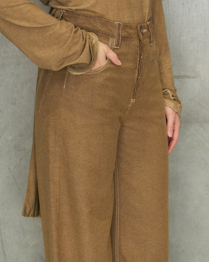 Tan Wool Phyllis Pants