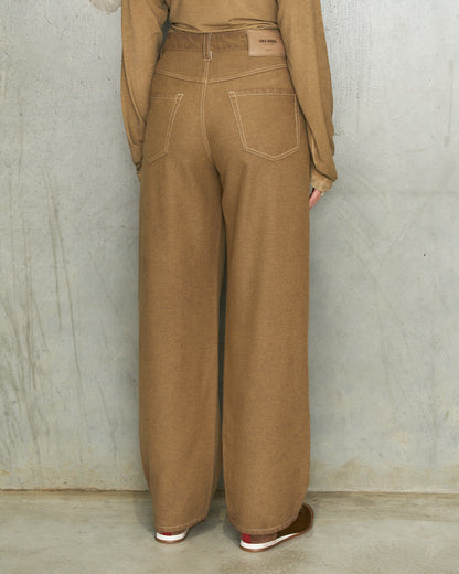 Tan Wool Phyllis Pants