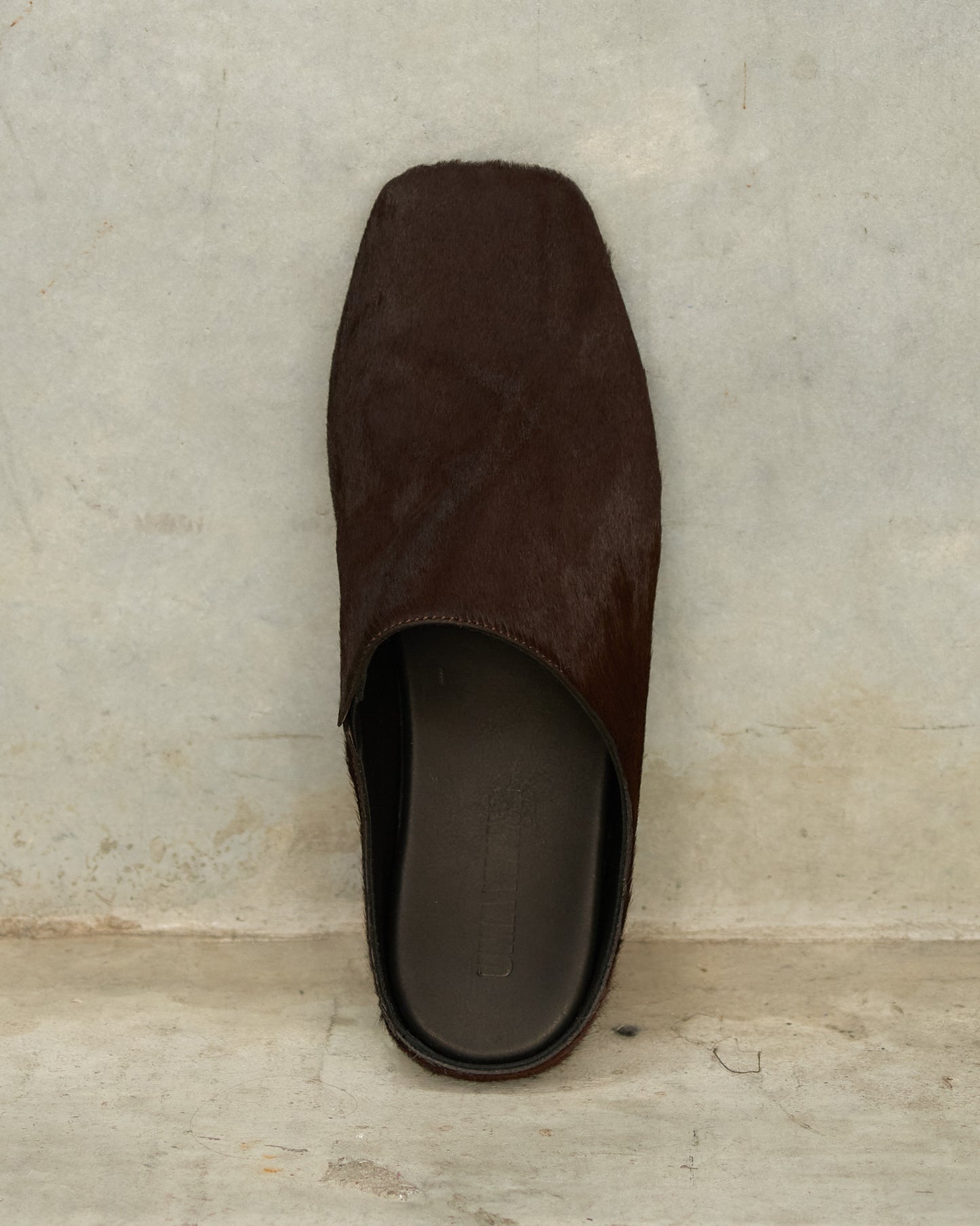 Wine Pony Hair Ballet Slippers