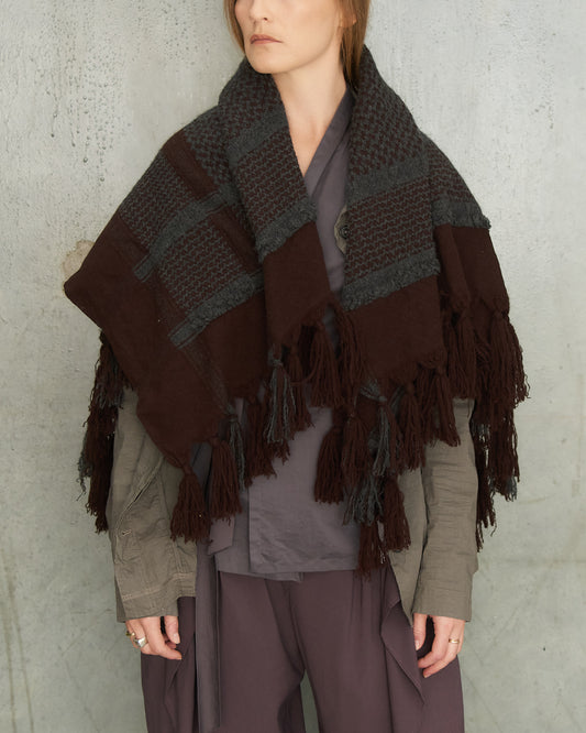 Undercover Grey Maroon Scarf