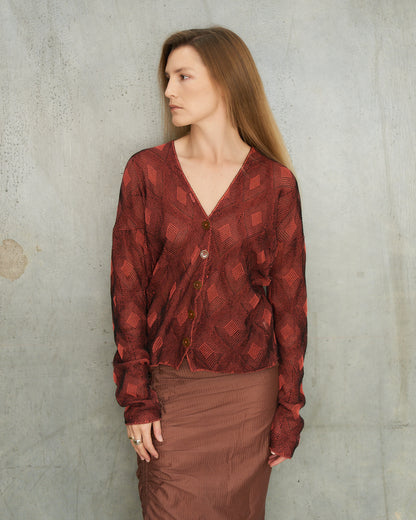 Vivienne Westwood Red Check Cardigan