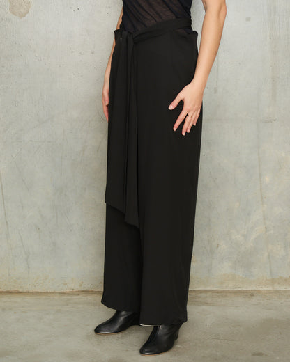 Yohji Yamamoto Black Cut Out Waist Trousers