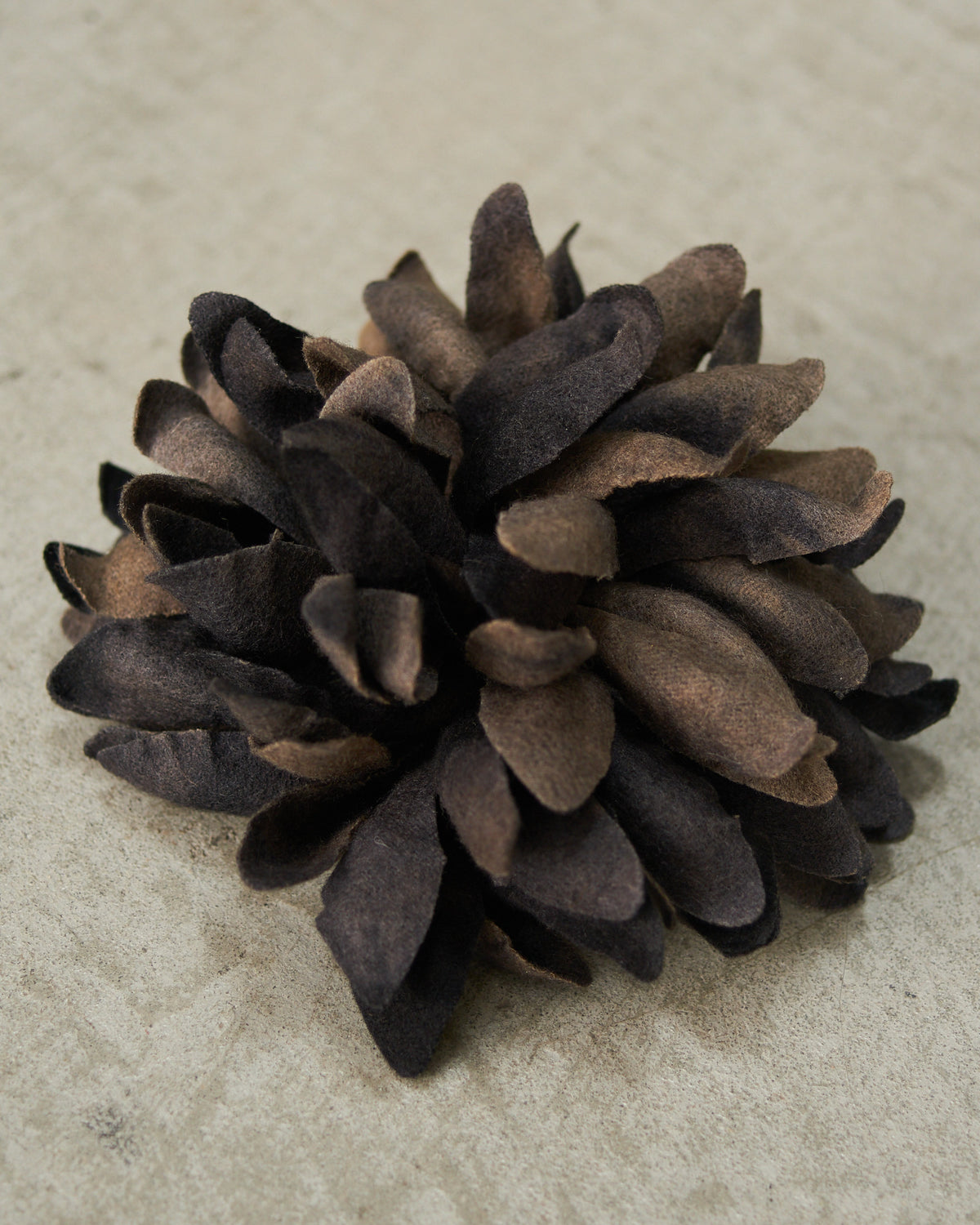 Black Medium Calendula Brooch