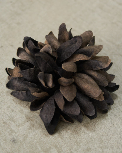 Black Medium Calendula Brooch