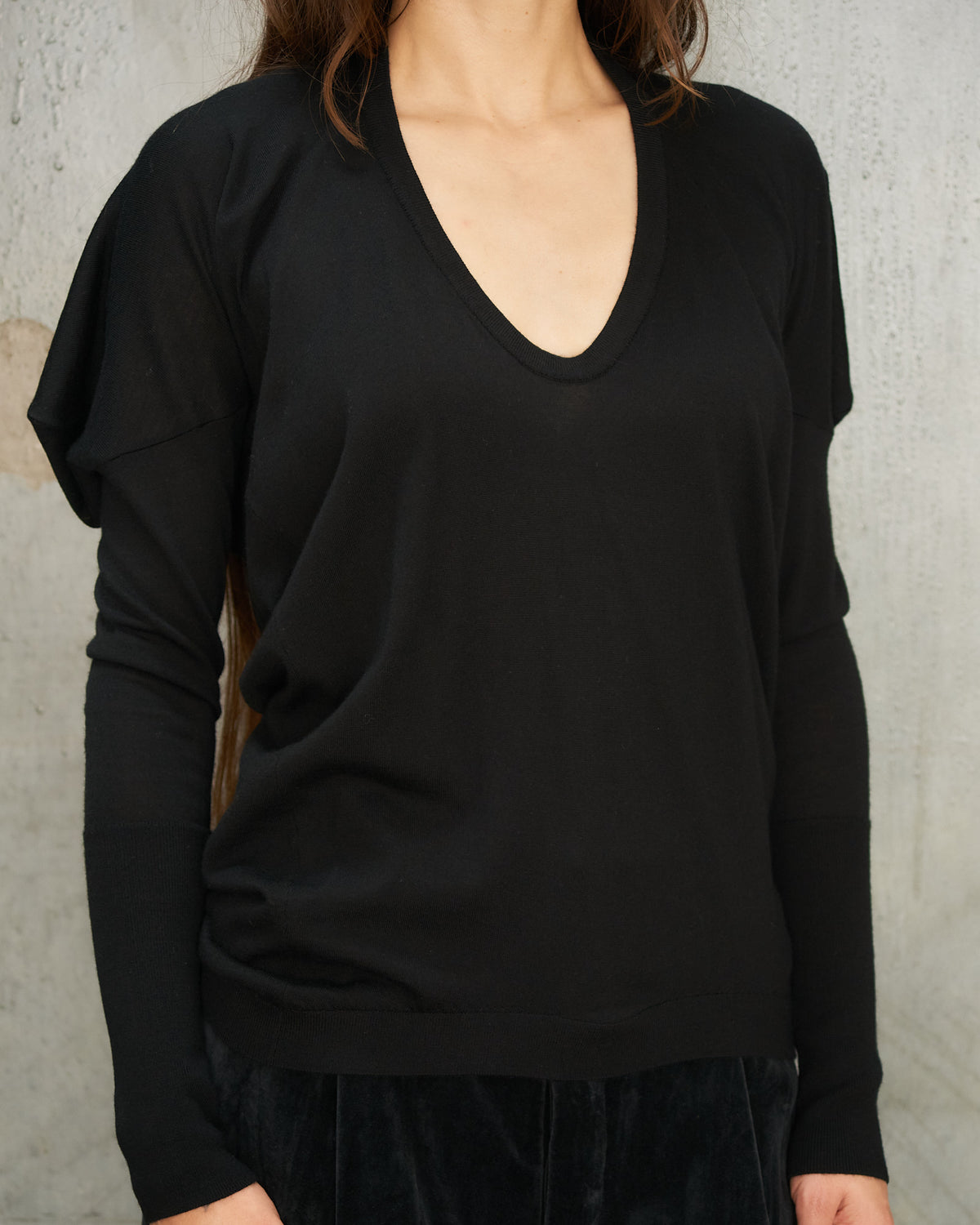 Black Torero V-Neck Sweater