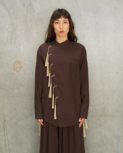 Brown Chupa Tassel Shirt