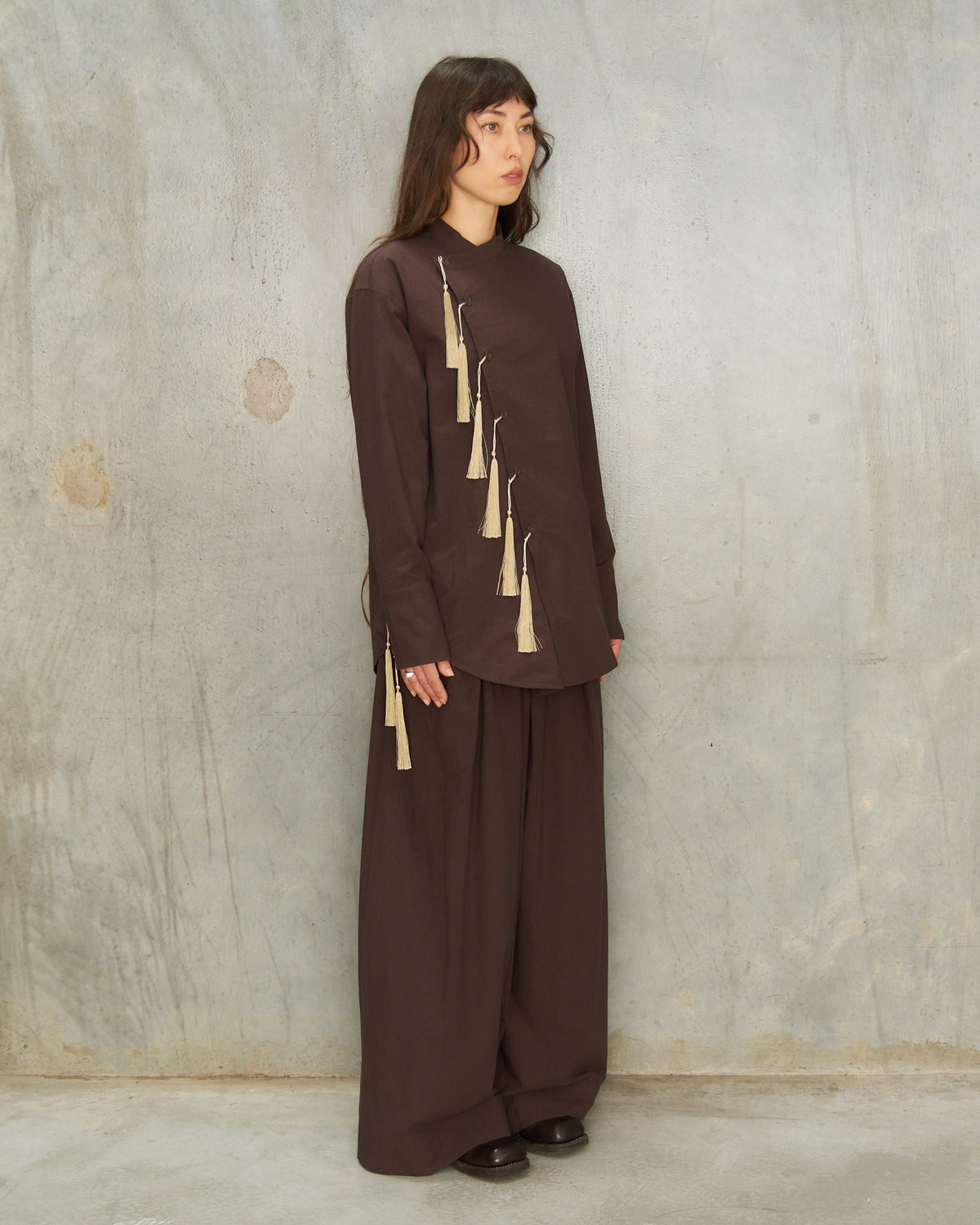 Brown Chupa Tassel Shirt