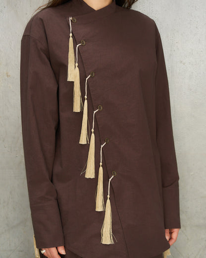 Brown Chupa Tassel Shirt